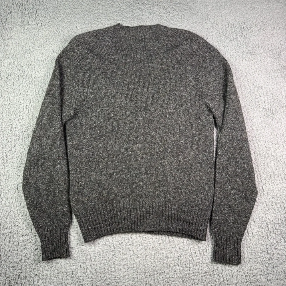 Vintage Robert Bruce Cardigan Sweater Mens M Gray USA Wool 70s 80s Grandpa